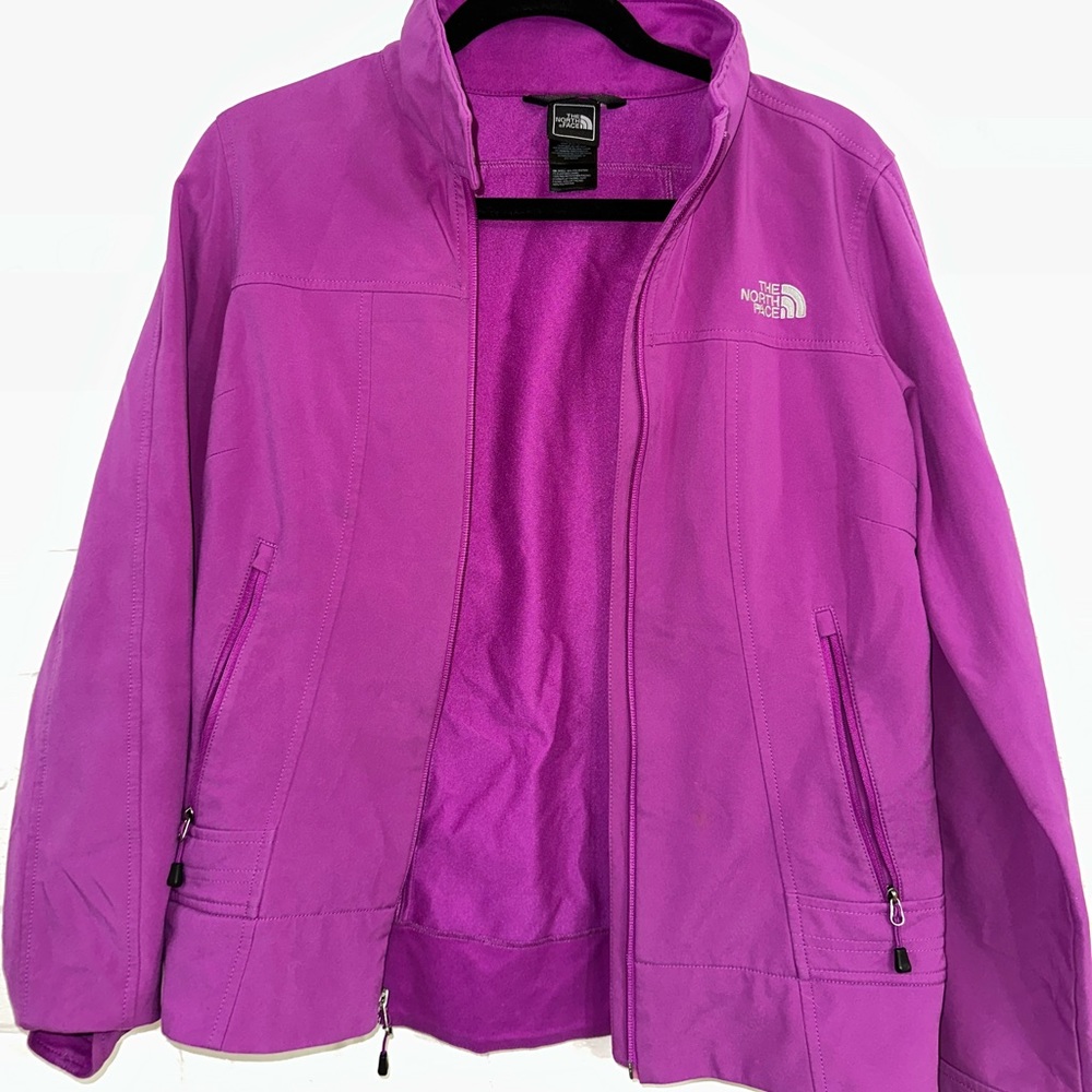 Full zip purple north face jacket